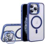 For iPhone 11 Pro Max U1 Invisible Lens Holder Acrylic + TPU MagSafe Magnetic Phone Case(Dark Blue)