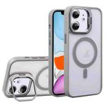 For iPhone 11 U1 Invisible Lens Holder Acrylic + TPU MagSafe Magnetic Phone Case(Grey)