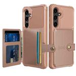 For Samsung Galaxy S24 5G Magnetic Wallet Card Bag Leather Phone Case(Rose Gold)