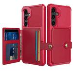 For Samsung Galaxy S24 5G Magnetic Wallet Card Bag Leather Phone Case(Red)