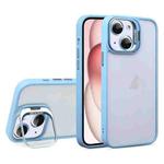 For iPhone 15 U1 Invisible Lens Holder Acrylic + TPU Shockproof Phone Case(Sierra Blue)