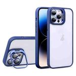 For iPhone 14 Pro U1 Invisible Lens Holder Acrylic + TPU Shockproof Phone Case(Dark Blue)