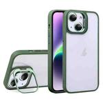 For iPhone 14 Plus U1 Invisible Lens Holder Acrylic + TPU Shockproof Phone Case(Green)