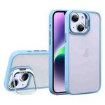 For iPhone 14 Plus U1 Invisible Lens Holder Acrylic + TPU Shockproof Phone Case(Sierra Blue)