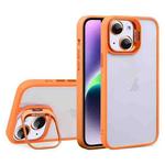 For iPhone 14 U1 Invisible Lens Holder Acrylic + TPU Shockproof Phone Case(Orange)