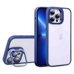 For iPhone 13 Pro U1 Invisible Lens Holder Acrylic + TPU Shockproof Phone Case(Dark Blue)