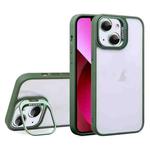 For iPhone 13 U1 Invisible Lens Holder Acrylic + TPU Shockproof Phone Case(Green)