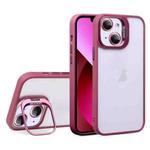 For iPhone 13 U1 Invisible Lens Holder Acrylic + TPU Shockproof Phone Case(Wine Red)