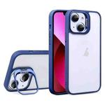 For iPhone 13 U1 Invisible Lens Holder Acrylic + TPU Shockproof Phone Case(Dark Blue)