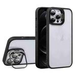 For iPhone 12 Pro U1 Invisible Lens Holder Acrylic + TPU Shockproof Phone Case(Black)