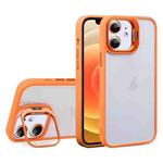 For iPhone 12 U1 Invisible Lens Holder Acrylic + TPU Shockproof Phone Case(Orange)