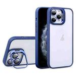 For iPhone 11 Pro Max U1 Invisible Lens Holder Acrylic + TPU Shockproof Phone Case(Dark Blue)