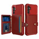 For Samsung Galaxy A15 Magnetic Wallet Card Bag Leather Phone Case(Red)