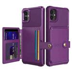 For Samsung Galaxy A05 Magnetic Wallet Card Bag Leather Phone Case(Purple)