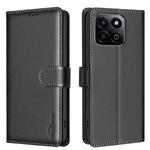 For Honor 200 Smart / X7C Litchi Texture RFID Anti-theft Leather Phone Case(Black)