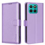 For Honor X8c 4G Litchi Texture RFID Anti-theft Leather Phone Case(Purple)
