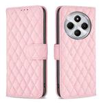 For Redmi 14C 4G Diamond Lattice Wallet Flip Leather Phone Case(Pink)