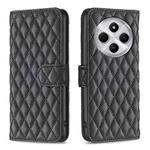 For Redmi 14C 4G Diamond Lattice Wallet Flip Leather Phone Case(Black)