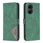 For Redmi Turbo 4 Pro Magnetic Buckle Rhombus Texture Leather Phone Case(Green)