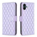 For Samsung Galaxy A06 Diamond Lattice Wallet Flip Leather Phone Case(Purple)