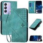 For vivo Y100 5G IDN YX0080 Grid Butterfly Embossed Pattern Flip Leather Phone Case with Lanyard(Light Blue)