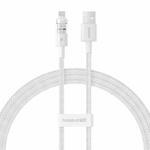 Baseus Gem Transparent 2.4A USB to 8 Pin Fast Charging Data Cable, Length:1m(White)