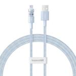 Baseus Gem Transparent 2.4A USB to 8 Pin Fast Charging Data Cable, Length:1m(Blue)