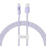 Baseus Gem Transparent 2.4A USB to 8 Pin Fast Charging Data Cable, Length:1m(Purple)