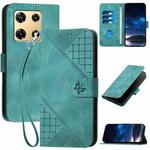 For Infinix Note 30 Pro YX0080 Grid Butterfly Embossed Pattern Flip Leather Phone Case with Lanyard(Light Blue)