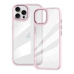 For iPhone 15 Pro Gold Shield 2 in 1 PC + TPU Shockproof Phone Case(Pink)