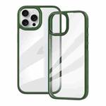 For iPhone 15 Pro Gold Shield 2 in 1 PC + TPU Shockproof Phone Case(Green)