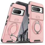 For Google Pixel 8 Pro Sliding Camshield Ring Holder Phone Case(Pink)