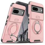 For Google Pixel 7 Sliding Camshield Ring Holder Phone Case(Pink)