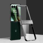 For Motorola Razr 60 Ultra Three Parts 6D Electroplating PC Shockproof Phone Case(Black)