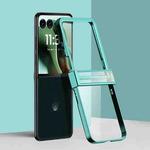 For Motorola Razr 60 Ultra Three Parts 6D Electroplating PC Shockproof Phone Case(Green)