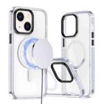 For iPhone 14 / 13 Two-color TPU Hybrid PC MagSafe Phone Case(White)