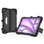 For iPad Air 11 2024 / Air 2022 10.9 RedPepper Tri-Defense TPU Hybrid PC Tablet Case(Black)