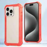 For iPhone 15 Pro Max Transparent Matte TPU Hybrid PC 3-in-1 Phone Case(Orange)