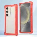 For Samsung Galaxy S24+ 5G Transparent Matte TPU Hybrid PC 3-in-1 Phone Case(Orange)