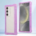 For Samsung Galaxy S24 5G Transparent Matte TPU Hybrid PC 3-in-1 Phone Case(Purple)