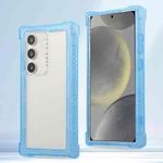 For Samsung Galaxy S24 5G Transparent Matte TPU Hybrid PC 3-in-1 Phone Case(Blue)