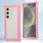 For Samsung Galaxy S24 5G Transparent Matte TPU Hybrid PC 3-in-1 Phone Case(Pink)