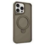 For iPhone 15 Pro Max Invisible Fulcrum Holder MagSafe Phone Case(Coffee)