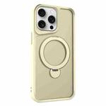 For iPhone 13 Pro Invisible Fulcrum Holder MagSafe Phone Case(Beige)