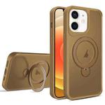 For iPhone 12 / 12 Pro Invisible Fulcrum Holder MagSafe Phone Case(Gold)