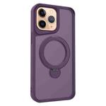 For iPhone 11 Pro Invisible Fulcrum Holder MagSafe Phone Case(Dark Purple)