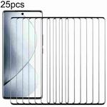 For vivo V29 Pro 25pcs Full Glue 9H HD 3D Curved Edge Tempered Glass Film(Black)