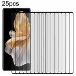 For vivo S18 Pro 25pcs Full Glue 9H HD 3D Curved Edge Tempered Glass Film(Black)