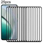 For vivo Y200 25pcs Full Glue 9H HD 3D Curved Edge Tempered Glass Film(Black)