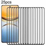 For vivo Y300 Pro 25pcs Full Glue 9H HD 3D Curved Edge Tempered Glass Film(Black)
